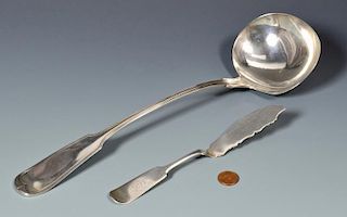 Conning Mobile Silver Ladle and knife