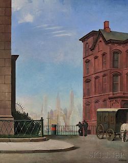Harry Lane (American, 1891-1973)      Death and Transfiguration / A Scene in Brooklyn Heights, New York