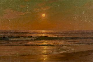 Warren Sheppard Oil on Canvas Seascape