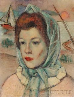 Simka Simkhovitch (Russian/American, 1893-1949)      Portrait of the Artist's Wife, Elsa