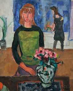 Gerrit Hondius (American, 1891-1970)      Girl with a Vase