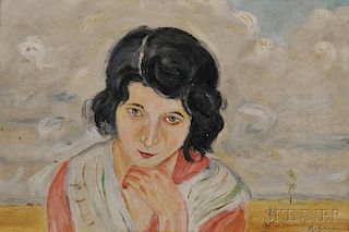 Vlastimil Hofmann (Czechoslovakian, 1881-1970)      Girl in a Landscape