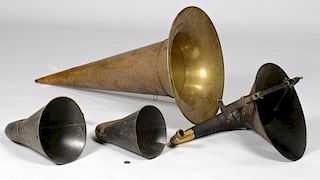 4 Phonograph Horns