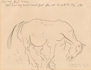 Oskar Kokoschka (German, 1886-1980)      How Tired my Horse Must Feel After All the Work To-day!