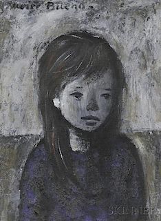 Xavier Bueno (Italian, 1915-1979)      Portrait of a Girl in Blue
