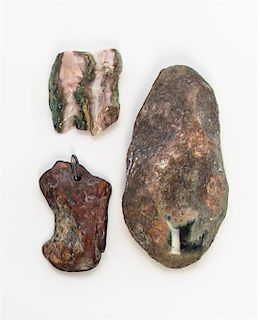 * A Group of Four Mineral Specimens Length of longest 3 1/2 inches.