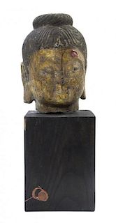* A Stone Head of Buddha Height 9 inches.