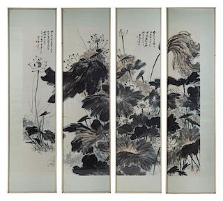 After Zhang Daqian, (1899-1983), Lotus Pond