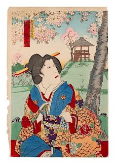 Toyohara Kunichika, (1835-1900), Geisha