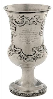 Coin Silver Goblet Horse Trophy
