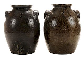 Two James Franklin Seagle Stoneware
