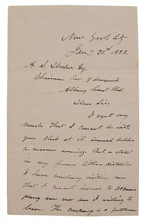 Ulysses S. Grant (1822-1885) Letter