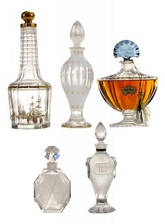 Five Baccarat Perfume Bottles