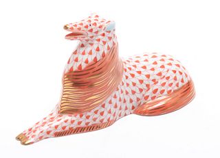 Herend "Collie Dog" Fishnet Porcelain Figure