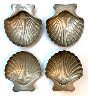 Tiffany & Co. Silver Scallop Shell Dishes, 4