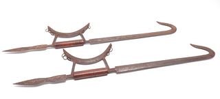 Chinese Shuang Gou Hook Swords, Pair
