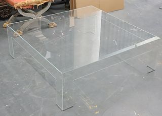 Modern Large Square Glass Coffee Table