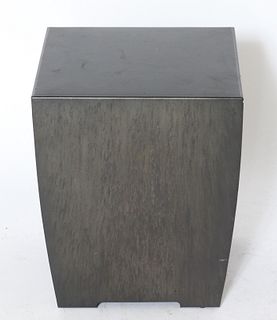 Modern Ebonized Metal Side Table