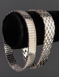 Milor Italian Sterling Silver Chain Bracelets, 2