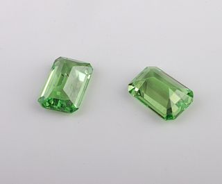 1.10 cttw. Loose Emerald-Cut Tsavorite Garnets, 2