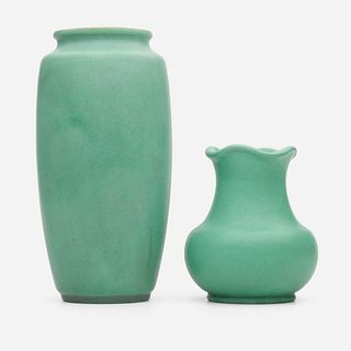 Teco Pottery, vases models 60B and 233, set of two