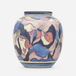 Wilhelmina Rehm for Rookwood Pottery, Vellum vase with magnolias