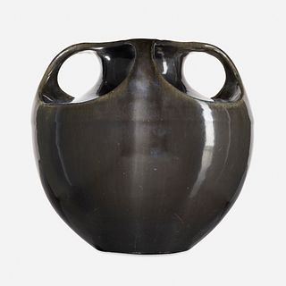 Fulper Pottery, four-handled vase