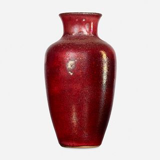 Hugh C. Robertson for Chelsea Keramic Art Works, experimental oxblood vase