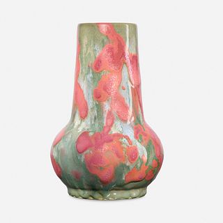Hugh C. Robertson for Dedham Pottery, Rare "painted" oxblood vase