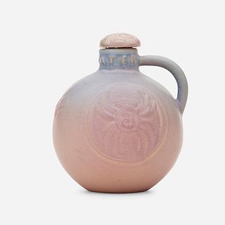 Artus Van Briggle for Van Briggle Pottery, Early "fire water" jug with stopper