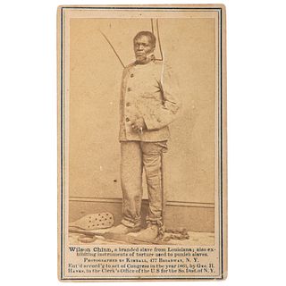 Wilson Chinn, Branded Slave from Louisiana, CDV