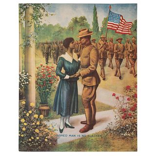 World War I Poster, Colored Man is No Slacker, Chicago, Illinois, 1918 
