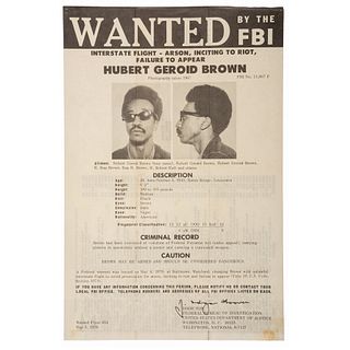Eldridge Cleaver and H. Rap Brown FBI Wanted Posters