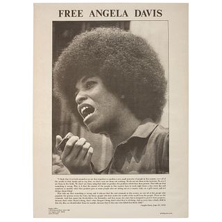 Free Angela Davis Poster, California, ca 1970, Plus