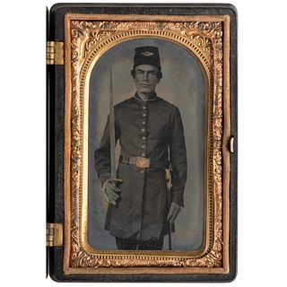 Tintype of Sergeant Jacob Darst, Color Bearer for the 80th Ohio Volunteers