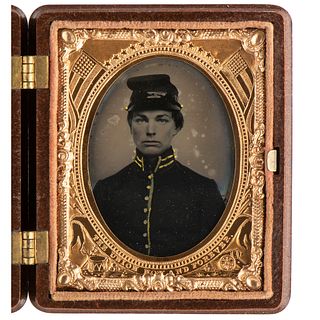 Ninth Plate Ambrotype of Private Conrad Miller, 5th West Virginia Cavalry, Imprisoned at Andersonville