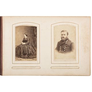 Civil War CDV Album Containing Portraits of Union Generals, Politicians, and Other Personalities Paired with Their Wives