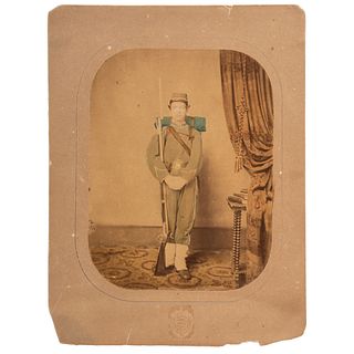 Private Henry R. Rowland, Louisiana 5th Infantry, Salt Print by Guay, New Orleans