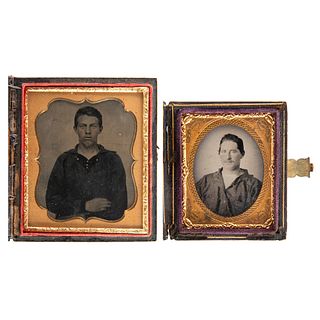 Tintype and Ambrotype of Unidentified Enlisted Sailors
