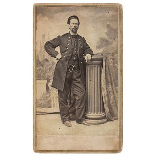 J.A. Scholten CDV of Kansas Jayhawker, Colonel Charles "Doc" Jennison, 7th Kansas Cavalry, Plus