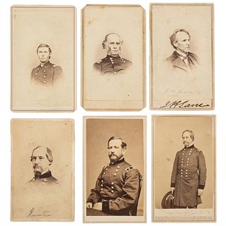 CDVs of Civil War Generals and Politicians, Including Important Kansas Leaders, Lot of 11