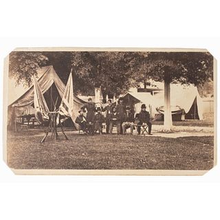 Union Colonel John Landram and Staff, 7th Kentucky Volunteers, CDV by Lytle