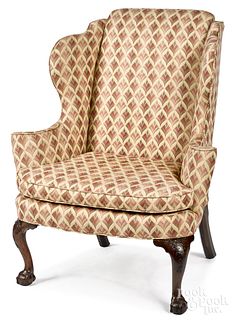 Chippendale mahogany wing chair, ca. 1770