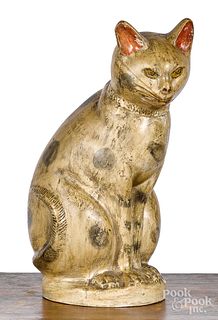 Pennsylvania chalkware cat, 19th c.