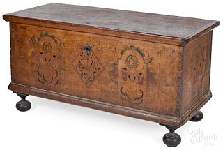 Pennsylvania painted pine dower chest