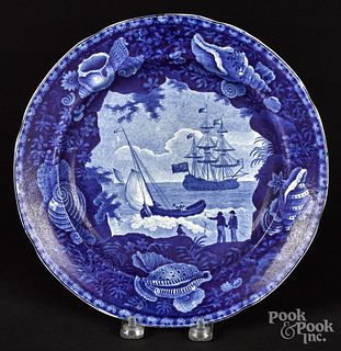 Historical blue Staffordshire Cadmus plate