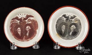 Two Historical Staffordshire cup plates, 19th c.