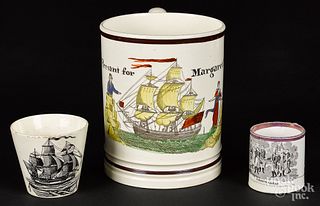 Three pieces of Historical Staffordshire
