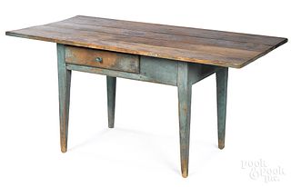 Painted pine tavern table, 19th c.