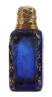Rare Tiny Cobalt Blue Perfume Bottle